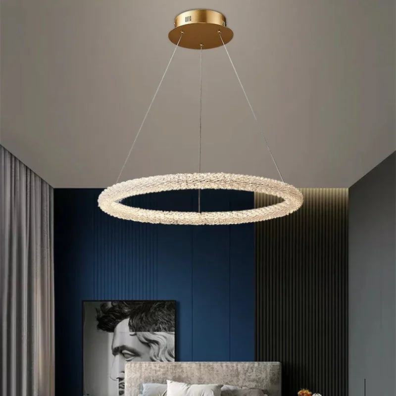 Afralia™ Nordic K9 Crystal LED Chandelier for Elegant Home Decor Lighting