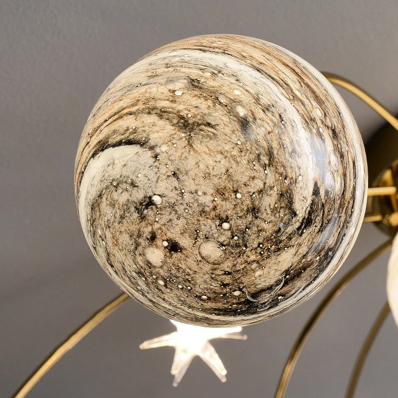 Afralia™ Art Deco Planet Ball Pendant Lamp Gold Metal G9 Bulb - Elegant Hanging Light Fixtures