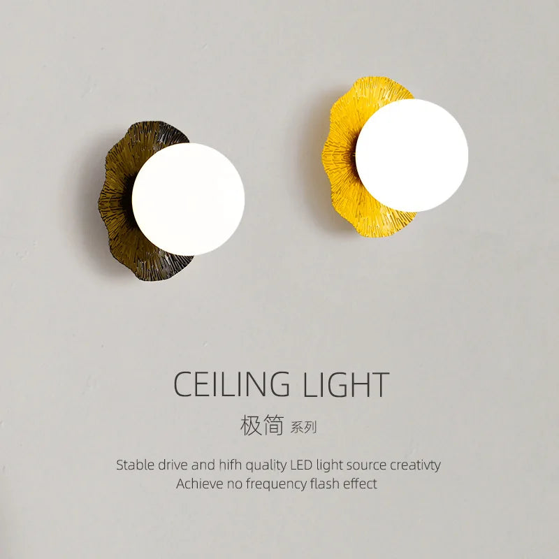 Afralia™ Lotus Leaf LED Wall Lamp for Modern Nordic Style Living Room