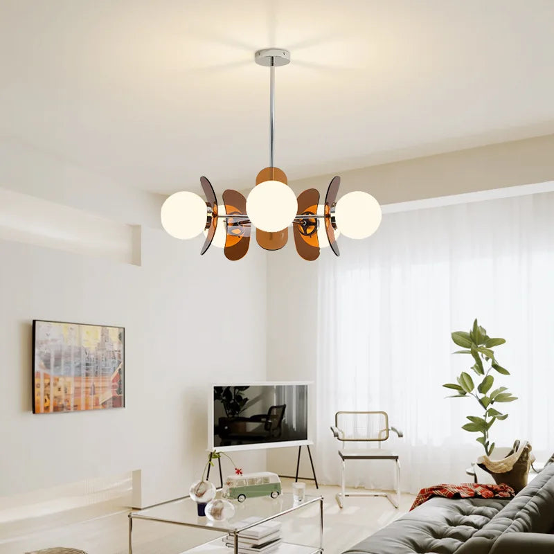 Afralia™ Medieval Glass Chandelier: Bauhaus Suspension Pendant Lamp for Dining Table