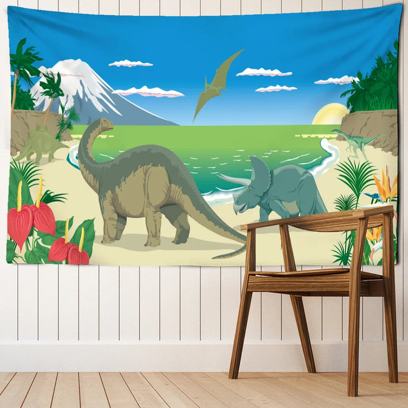 Afralia™ Dinosaur Tapestry Wall Hanging for Boy Room Decor