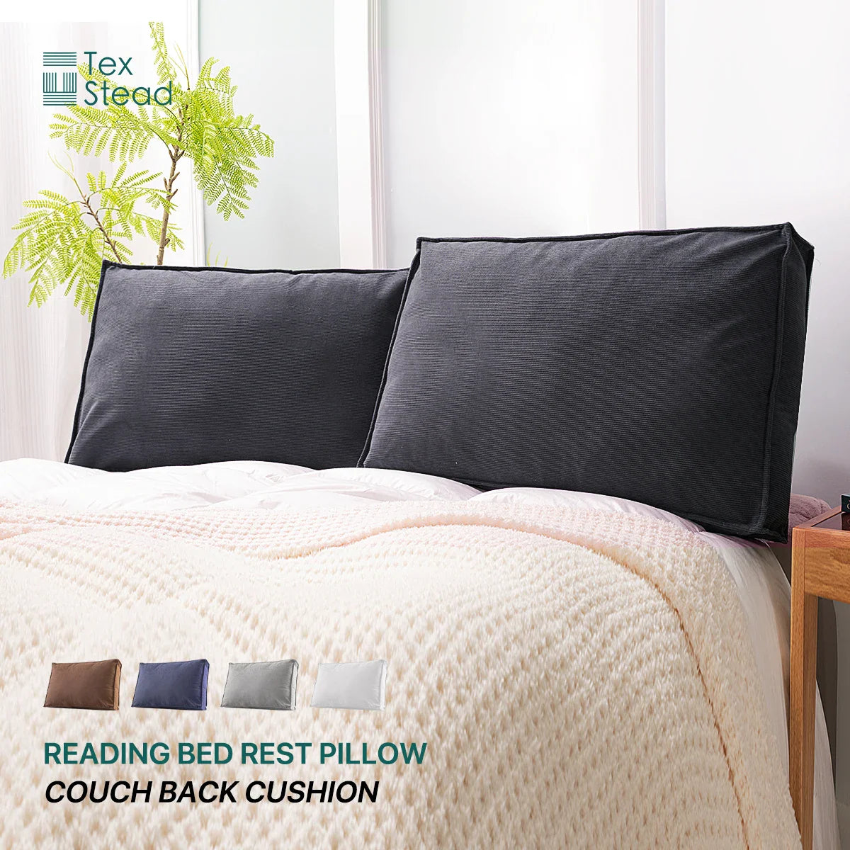 Afralia™ Reading Bed Rest Pillow: Large Bolster Cushion for Daybed, Headboard, Backrest