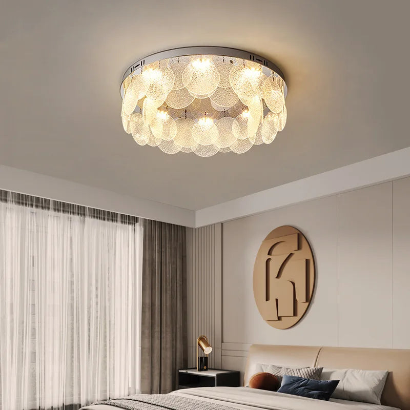 Afralia™ Modern Chrome Steel Ceiling Chandelier: Stylish LED Ceiling Lights for Living Room Décor