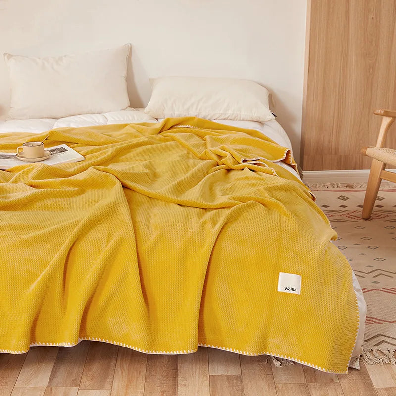 Afralia™ Velvet Blanket: Luxury Solid Color Sofa Cover/Quilt for Home