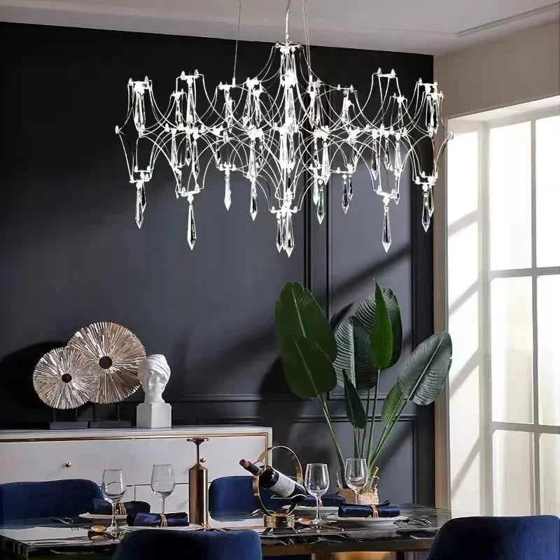 Afralia™ Crystal Chandelier: Luxury Modern Starry Ceiling Light for Living Room, Bedroom, Restaurant