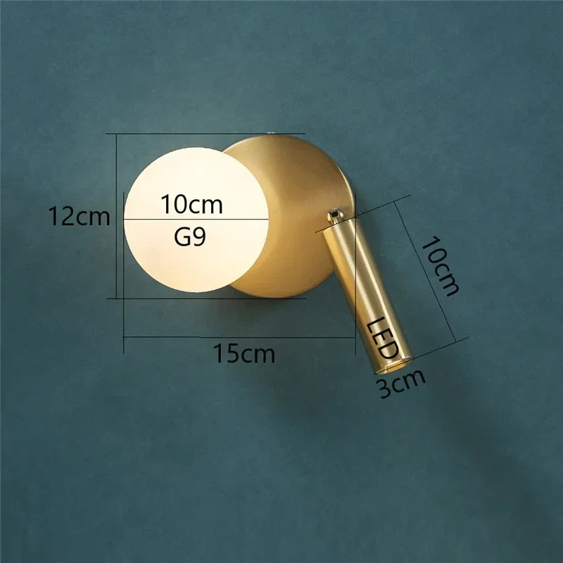 Afralia™ Postmodern LED Wall Lamp for Luxury Living Room, Bathroom, and Bedside Decor