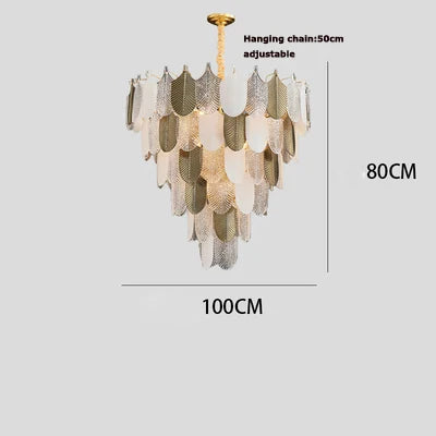 Afralia™ Stainless Steel Art Deco Chandelier Lighting for Dinning Room
