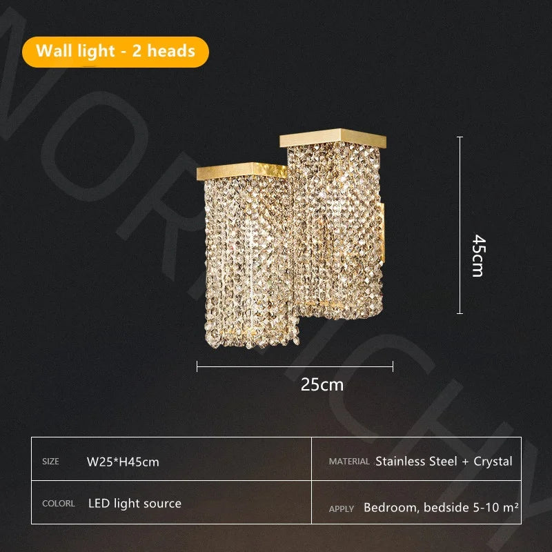 Afralia™ Modern Luxury Crystal Pendant Chandelier for Dining Room and Kitchen