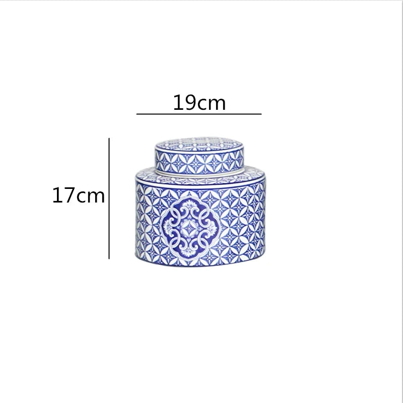 Afralia™ Chinese Retro Ceramics Golden Vase with Cover for Home Décor and Organization