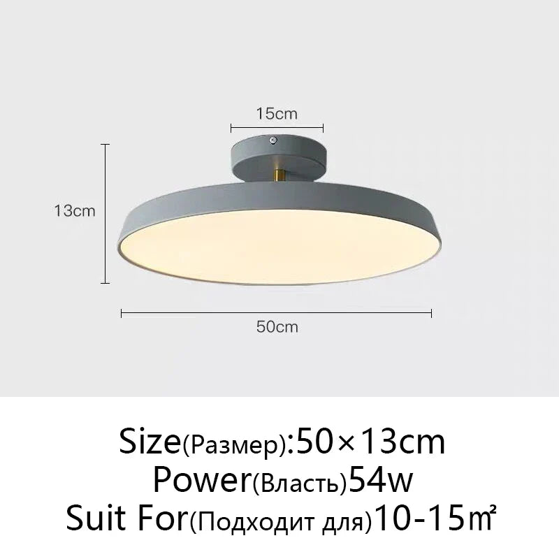 Afralia™ Nordic Minimalist LED Ceiling Lamp, Dimmable Modern Chandelier for Bedroom & Kitchen