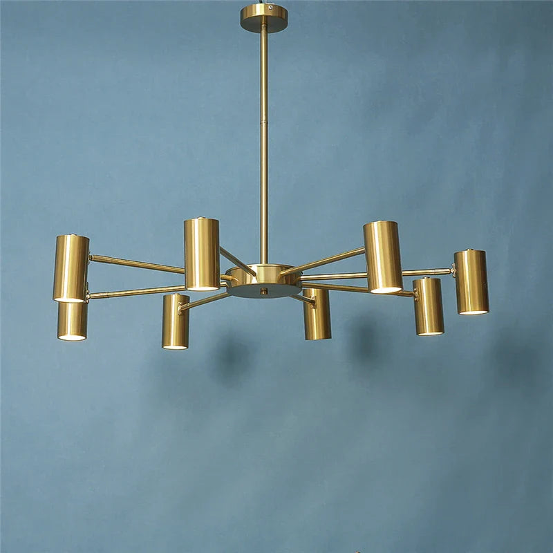 Afralia™ Nordic Minimalist Modern Ceiling Chandelier, Adjustable Multi-Head Spotlights for Living Room