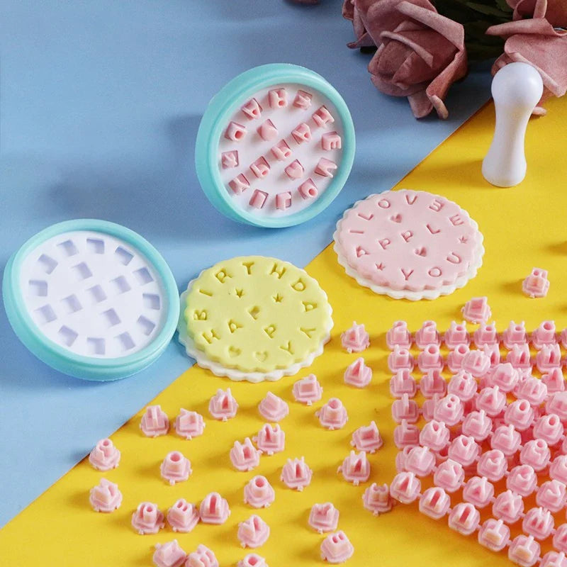 Afralia™ Cookie Stamps Letters Number Mold Set for Baking Decoration, Kitchen Tools