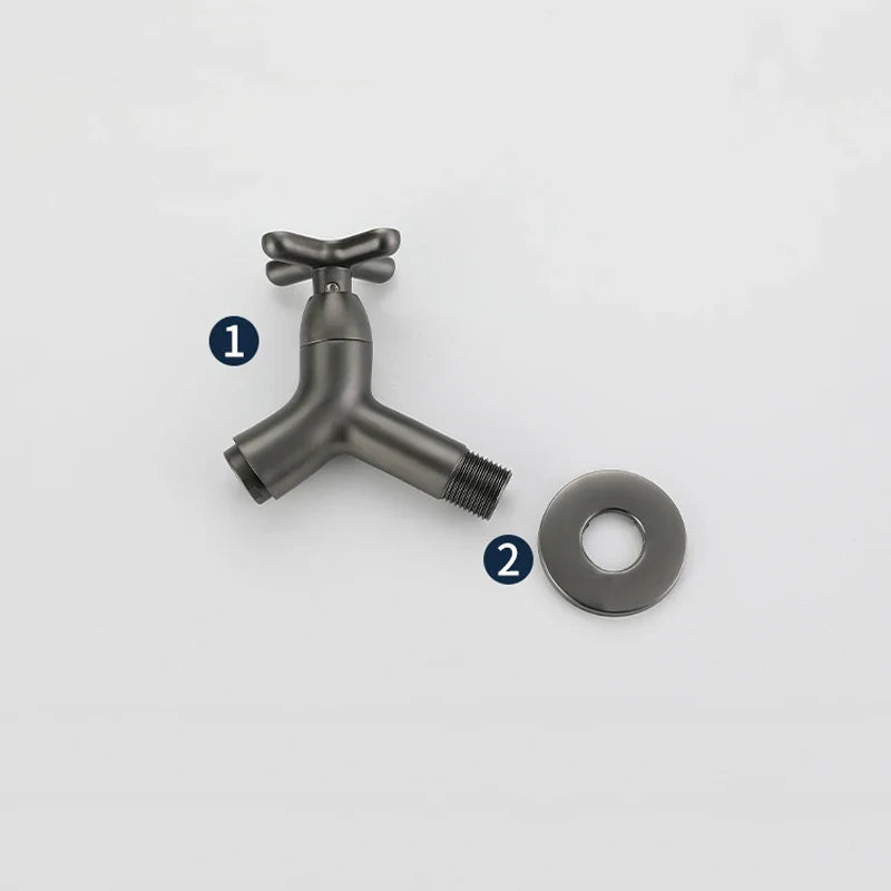 Afralia™ Outdoor Brass Faucet for Mop Pool & Garden, Single Cold Water Tap