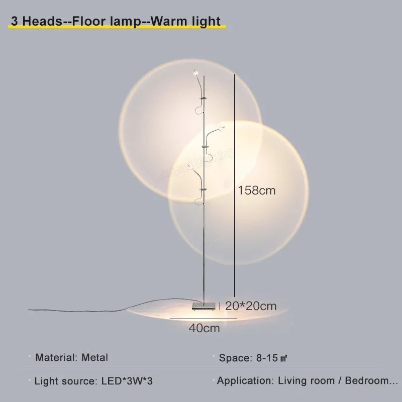 Afralia™ Rainbow LED Floor Lamp 10W Modern Design for Living Room Bedroom Desk