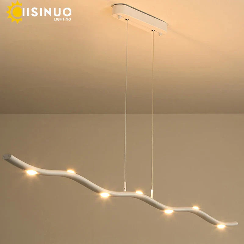 Afralia™ LED Wave Pendant Light for Office Dining Living Room Decor