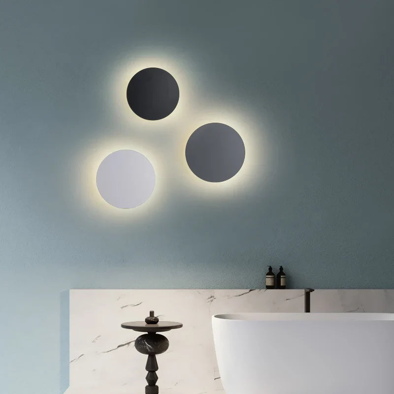 Afralia™ LED Round Touch Wall Lamps for Bedroom & Aisle Decor