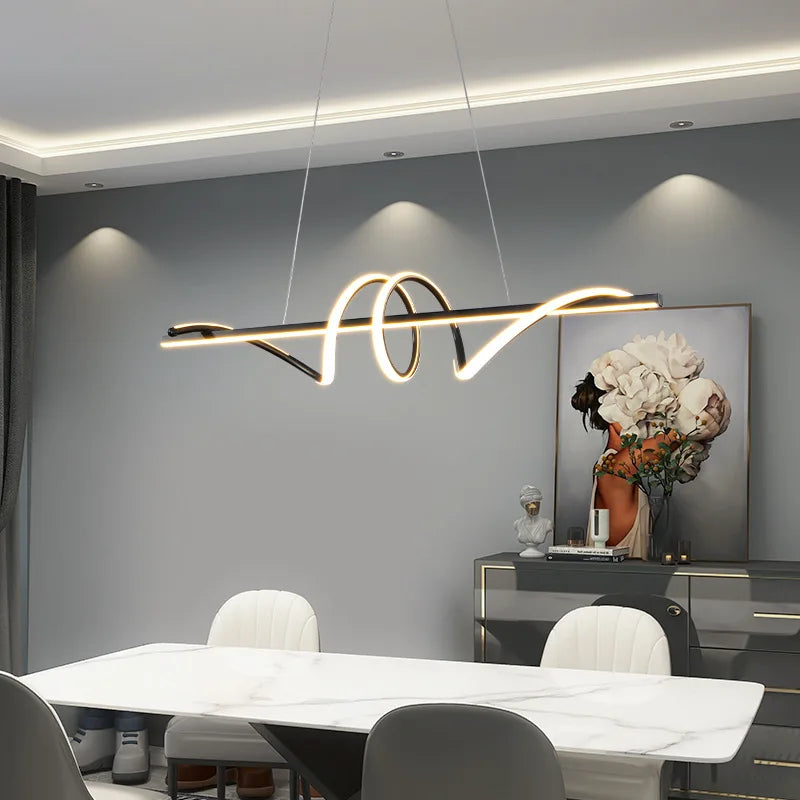 Afralia™ Kitchen Island LED Pendant Light Chandelier for Dining Area