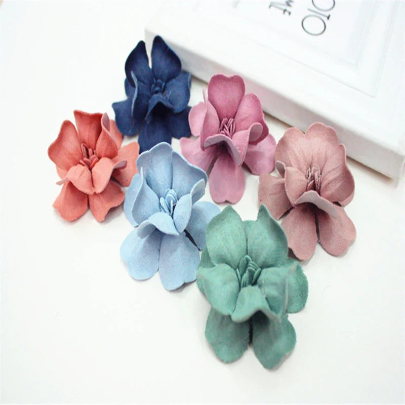 Afralia™ Microfiber Lantern Flower DIY Hair Accessories - Set of 10