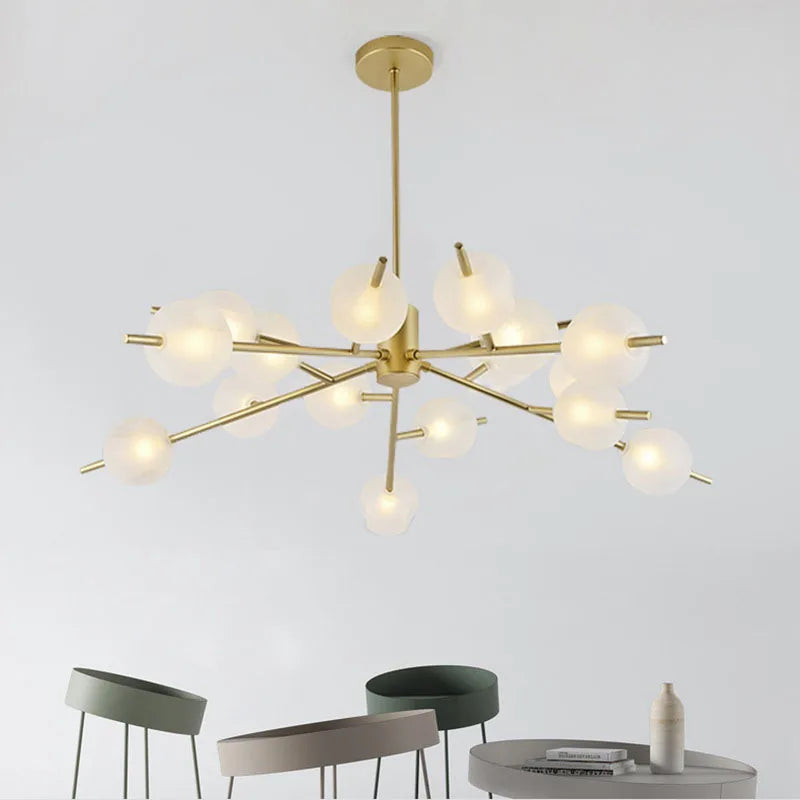 Afralia™ Magic Bean Bubble Glass Chandeliers: Modern Nordic Design for Living Room & Restaurant Lighting