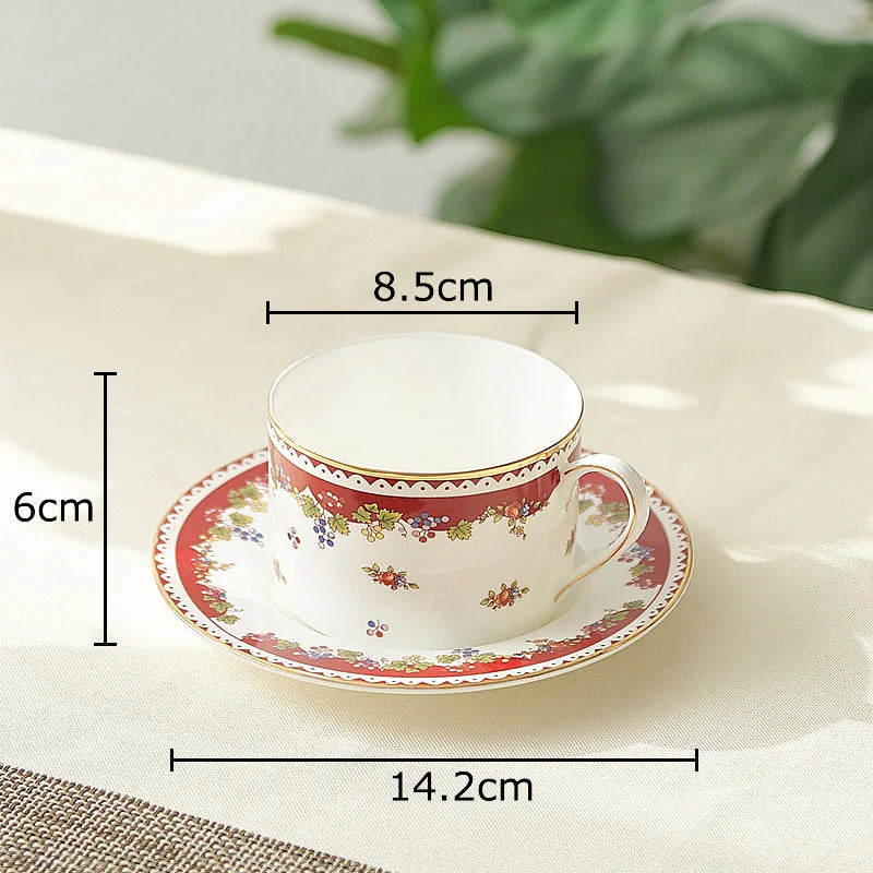 Afralia™ Fairy Tale Flower Ceramic Cup & Saucer Set for Dining Table Tea & Coffee
