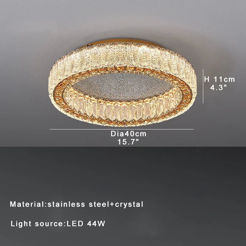 Afralia™ Crystal Ceiling Lamp: Luxury Postmodern Design for Living Room & Bedroom