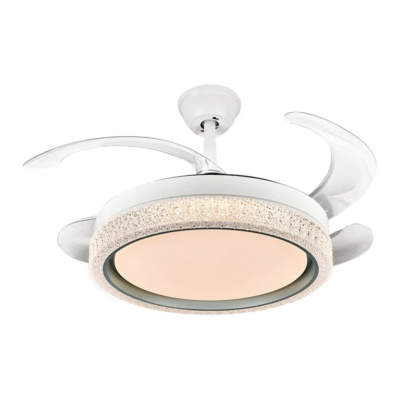 Afralia™ LED Ceiling Fan Light Remote Control, Small Decorative Fan for Home, Bedroom, Dining Room