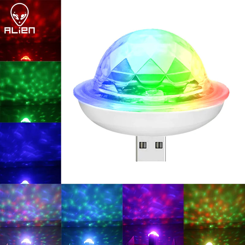 Afralia™ USB Disco Ball Light: Party Strobe DJ Sound Active Magic Effect Lamp