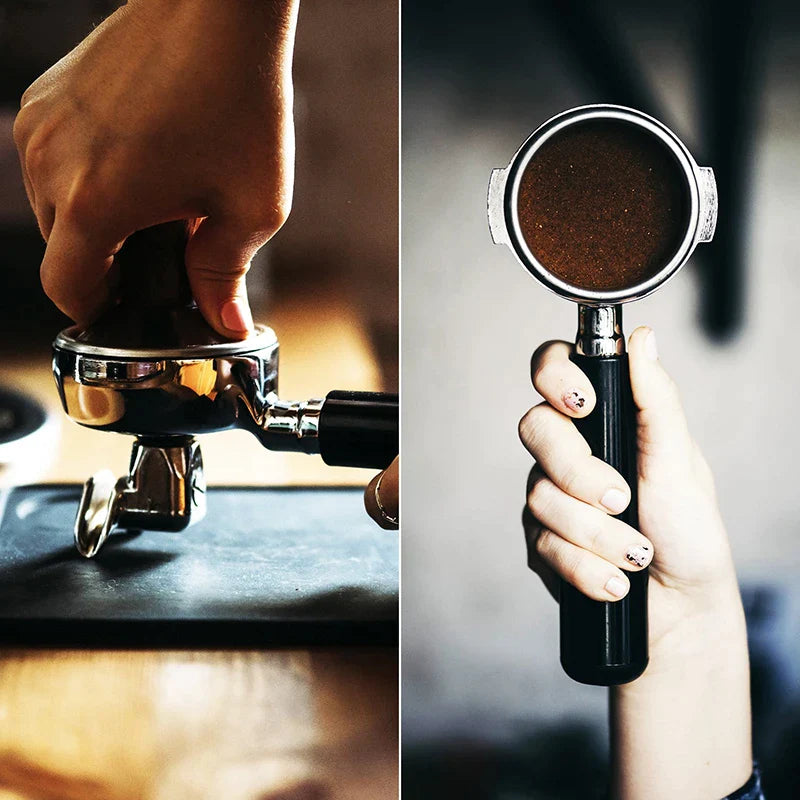 Afralia™ Stainless Steel Espresso Coffee Tamper, Flat & Ripple Base, 51/53/58mm Portafilter Accessories