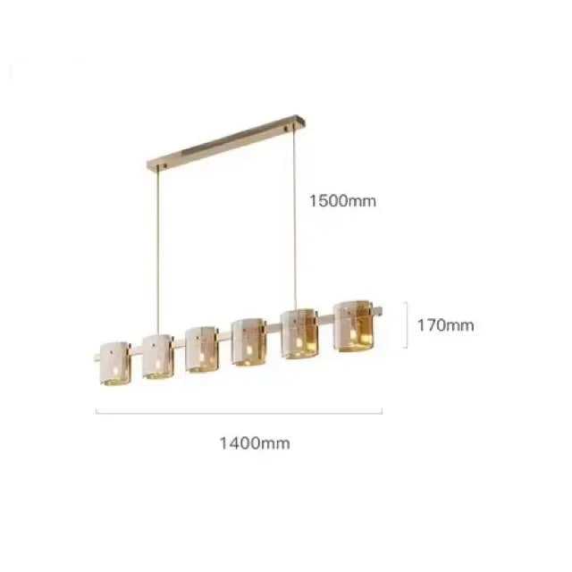 Afralia™ Smoky Glass Chandelier Lighting for Modern Room Decor