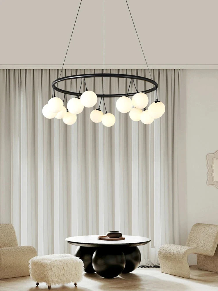 Afralia™ Glass Art Chandelier for Living Room, Children's Room, Bedroom, Dining Room