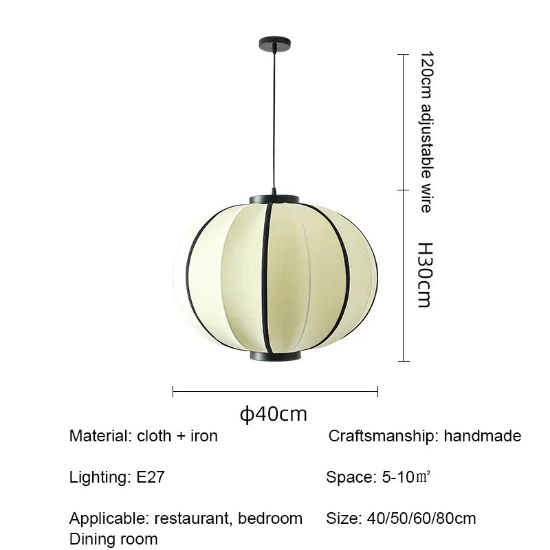 Afralia™ Modern Fabric Art LED Pendant Lights for Home Decor Hanging Lighting Fixture