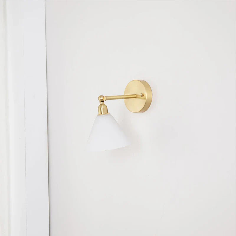 Afralia™ Clear Glass LED Wall Lights Pull Chain Switch Modern Bedside Lamp
