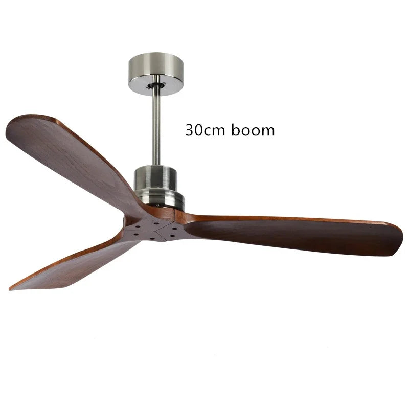 Afralia™ 52" Propeller Ceiling Fan in Wood, Silent Operation for Home and Loft.