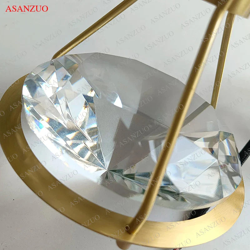 Afralia™ Crystal Diamond LED Wall Sconce for Luxury Home Decor Lighting