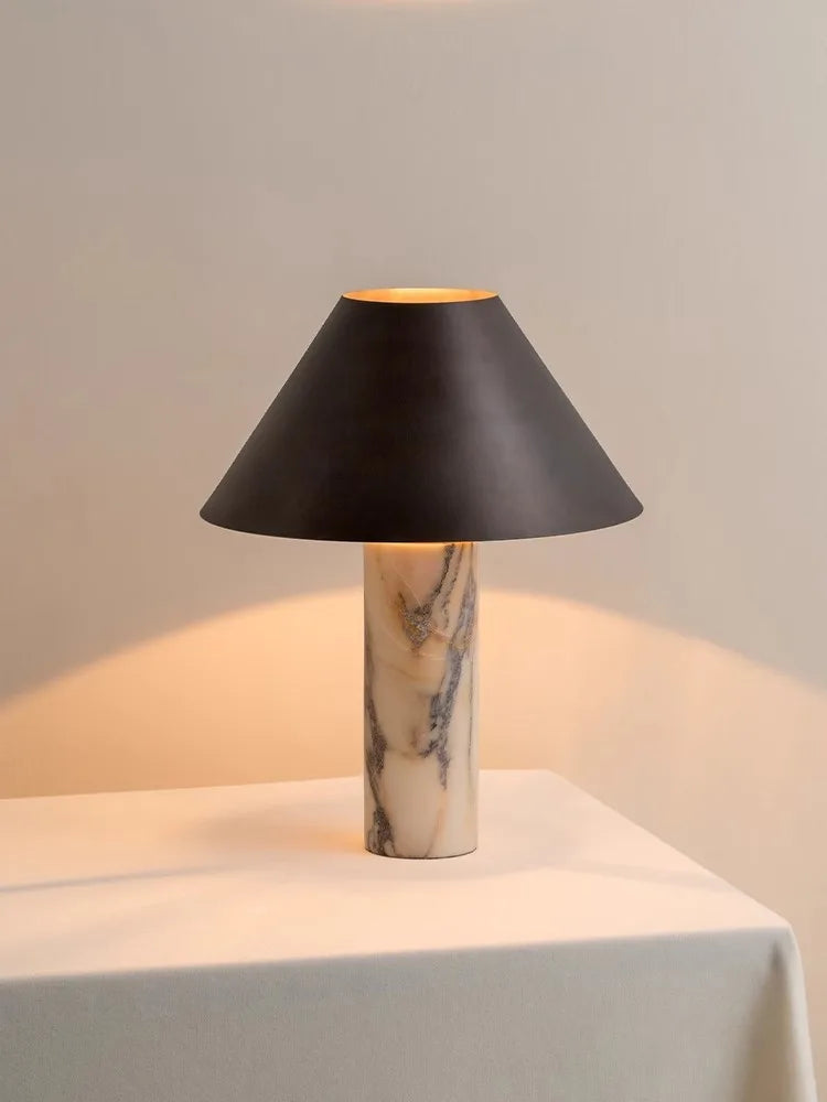 Afralia™ Luxury LED Marble Table Lamp for Bedroom Nightstand Decoration