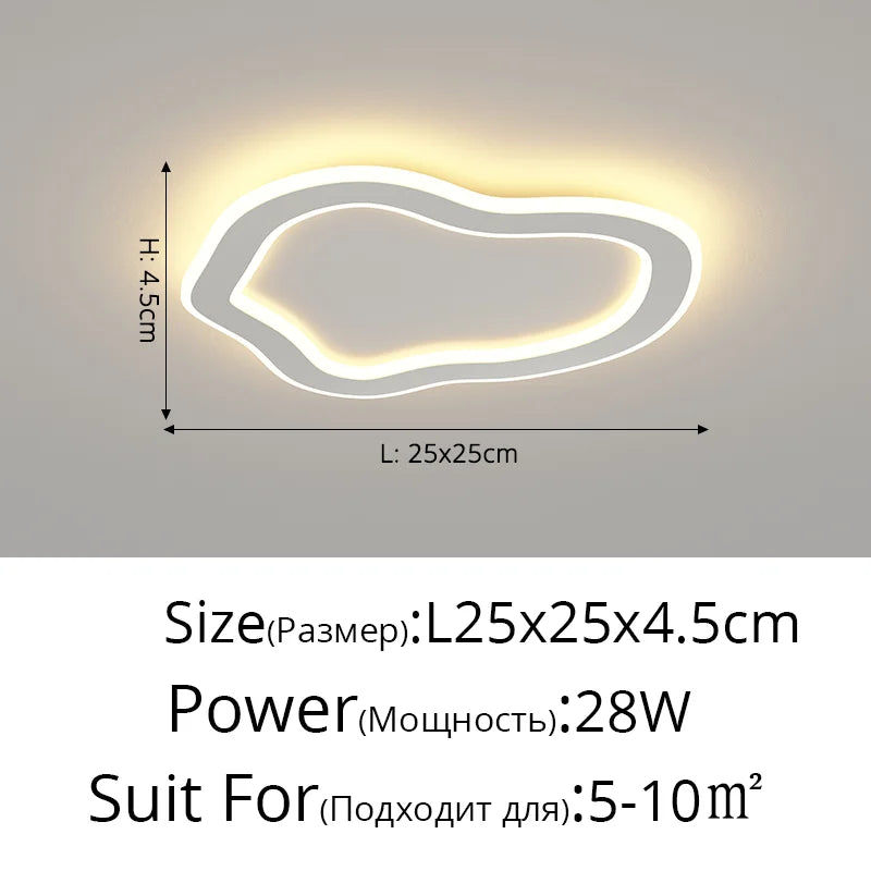 Afralia™ Square LED Ceiling Light 25cm Diameter for Home Kitchen Indoor Lighting