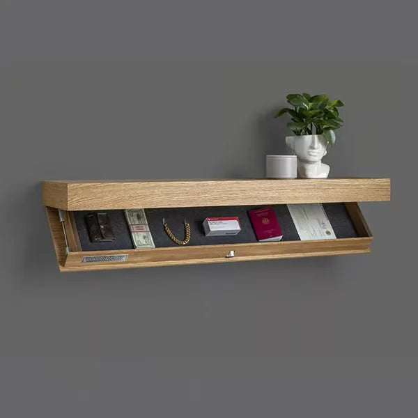 Afralia™ Floating Secret Compartment Wall Shelf - Concealed Solid Furniture Storage