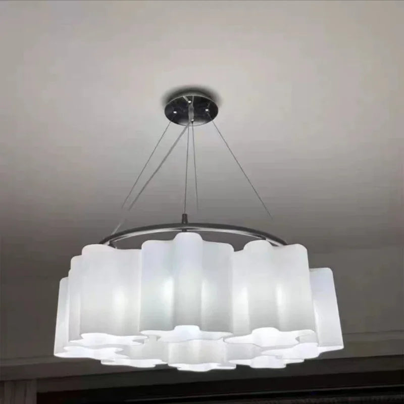 Afralia™ Cloud Glass LED Ceiling Light: Modern Minimalist Circular Design for Bedroom, Hallway, Restaurant