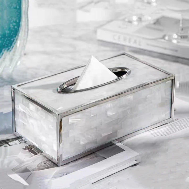 Afralia™ Plaid Fritillary Tissue Box: Luxury Desktop Storage Container for Home Decor