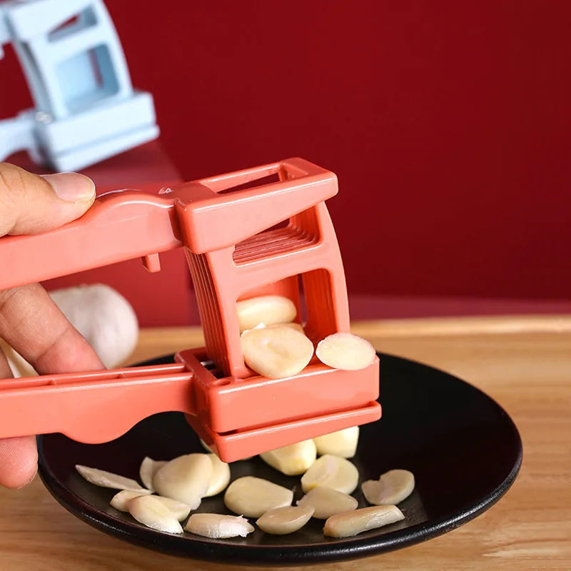 Afralia™ Garlic Press Slicer Chopper Food Crusher Cutter Kitchen Gadget