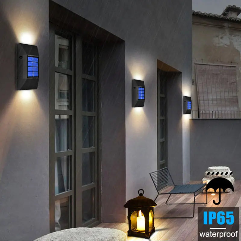 Afralia™ Solar LED Wall Light for Garden Street Balcony