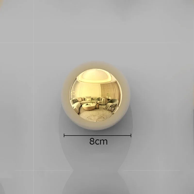 Afralia™ Gold Ball Wall Decoration Ornaments Room Aesthetics Living Background Display