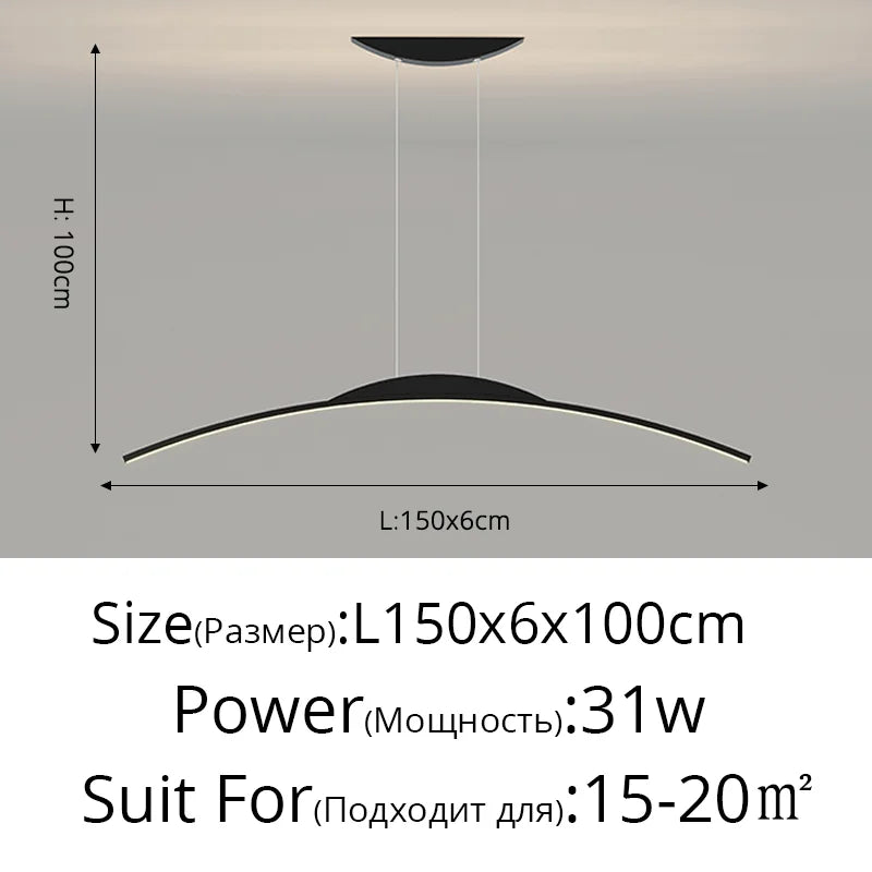 Afralia™ LED Ceiling Pendant Lamp: Minimalist Chandelier, Height Adjustable, Home Decor Solution