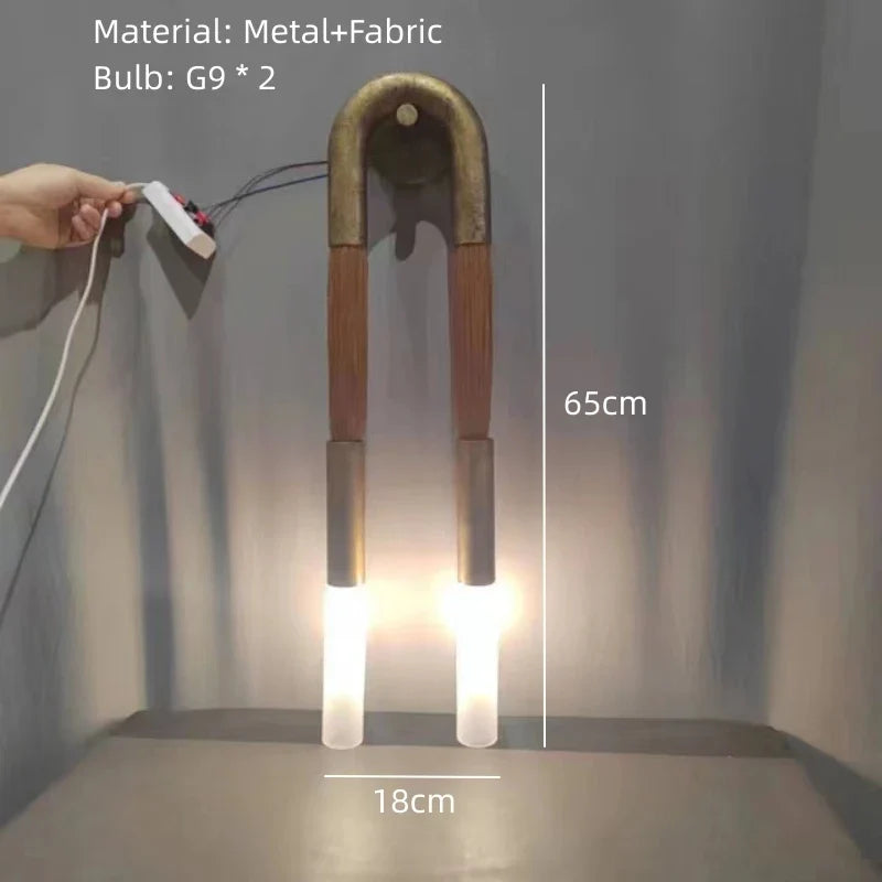 Afralia™ HORSEHAIR Wall Lamp Old Gold Silver Black Metal Cloth Light