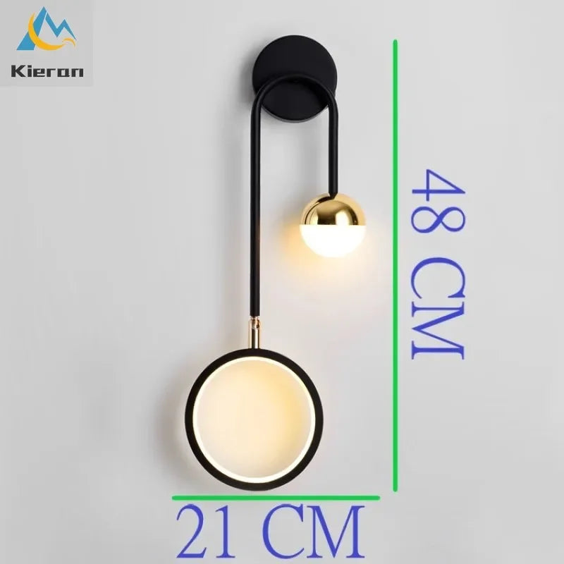 Afralia™ Nordic 2-head Rotatable LED Wall Lamp for Bedroom Living Room Decor