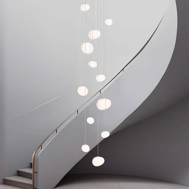 Afralia™ Modern LED Pendant Chandelier for Living Room Staircase Indoor Lighting