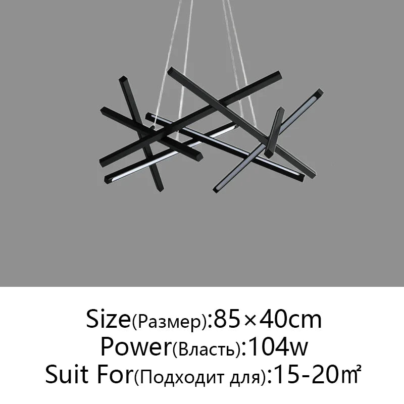 Afralia™ LED Chandelier Remote Control Ceiling Pendant Light for Living Room, Dining Room, Bedroom