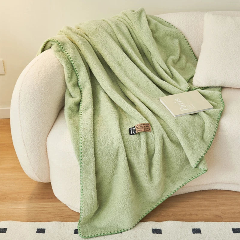 Afralia™ Cloud Comforter: Plush Double-sided Office Nap Blanket, High-end Solid Color Velvet Blanket