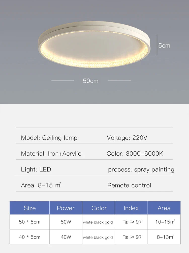 Afralia™ Modern Round Rings Chandelier LED Ceiling Light