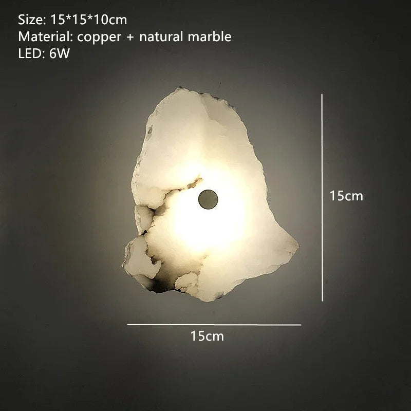 Afralia™ Marble LED Wall Sconce: Elegant Lighting for Home Interior Decor